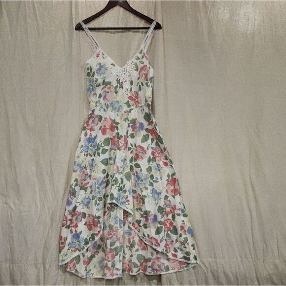 Victoria's Secret Other - Vintage Gold Label VS High Low Floral Cotton Slip